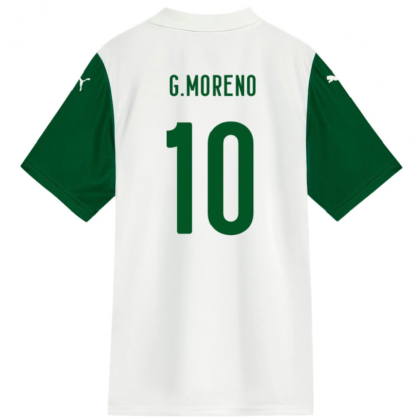 Danxen Børn Gerardo Moreno #10 Grøn Hvid Udebane Spillertrøjer 2025/26 Trøje T-Shirt