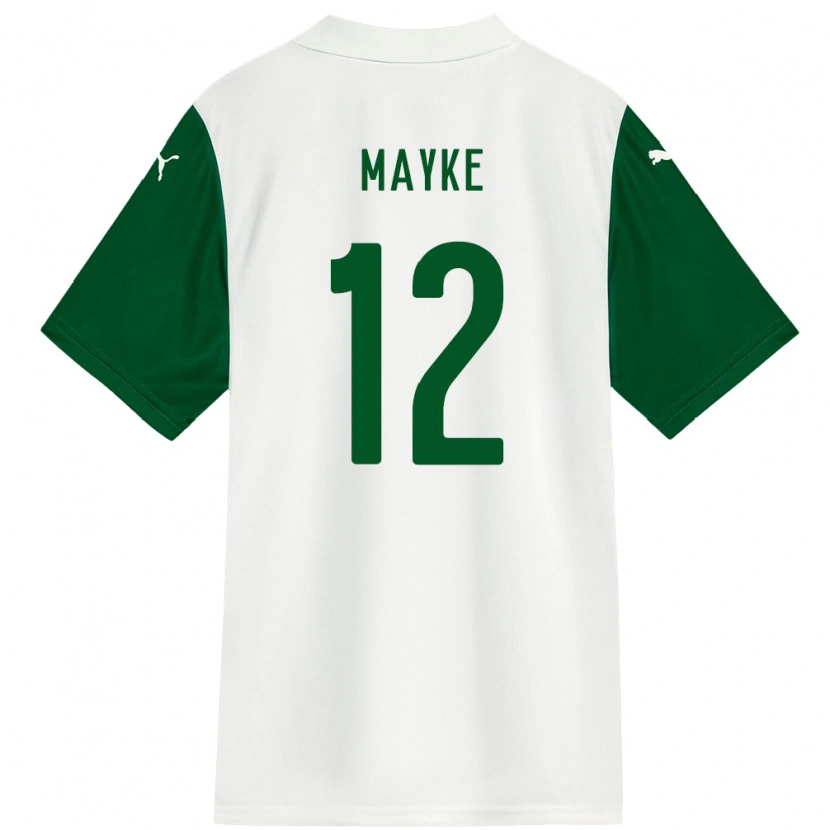 Danxen Børn Mayke #12 Grøn Hvid Udebane Spillertrøjer 2025/26 Trøje T-Shirt