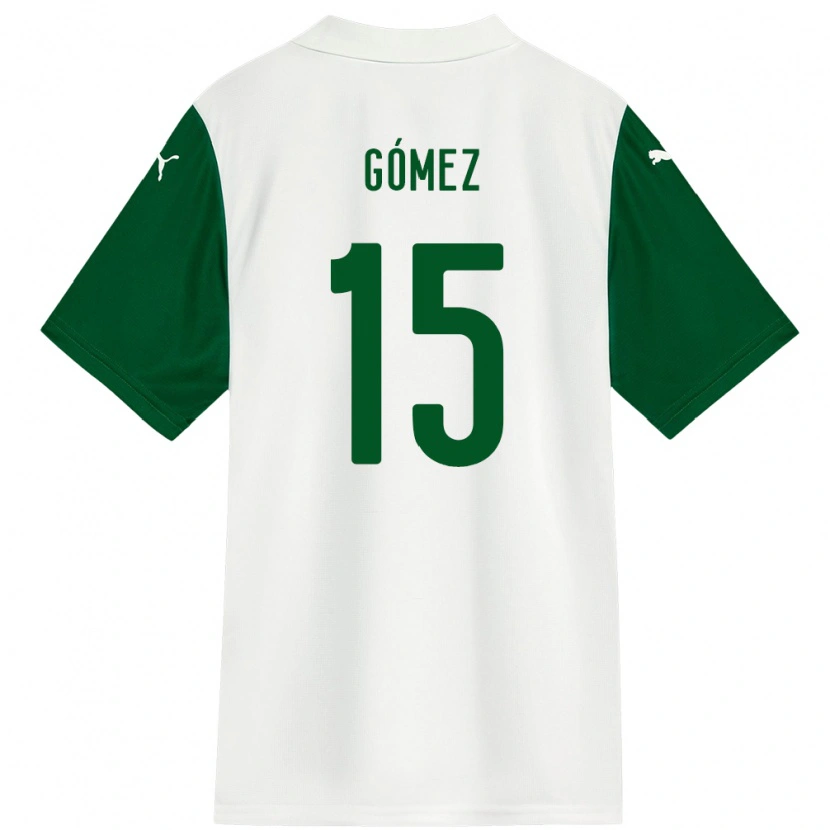 Danxen Børn Gustavo Gómez #15 Grøn Hvid Udebane Spillertrøjer 2025/26 Trøje T-Shirt