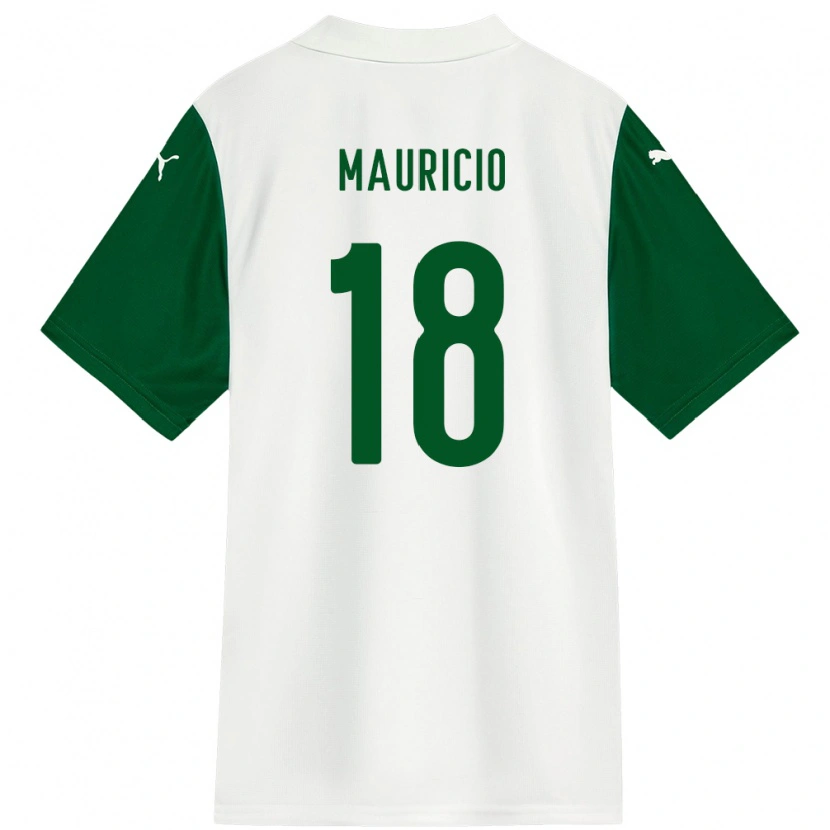 Danxen Børn Mauricio #18 Grøn Hvid Udebane Spillertrøjer 2025/26 Trøje T-Shirt