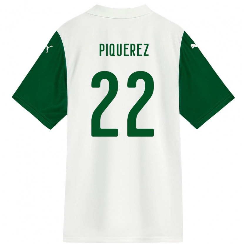 Danxen Børn Joaquín Piquerez #22 Grøn Hvid Udebane Spillertrøjer 2025/26 Trøje T-Shirt