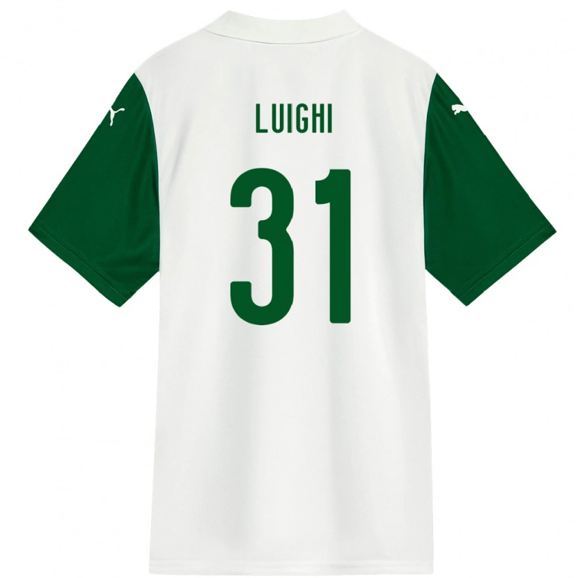 Danxen Børn Luighi #31 Grøn Hvid Udebane Spillertrøjer 2025/26 Trøje T-Shirt