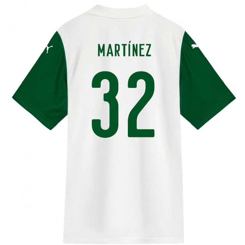 Danxen Børn Emiliano Martínez #32 Grøn Hvid Udebane Spillertrøjer 2025/26 Trøje T-Shirt