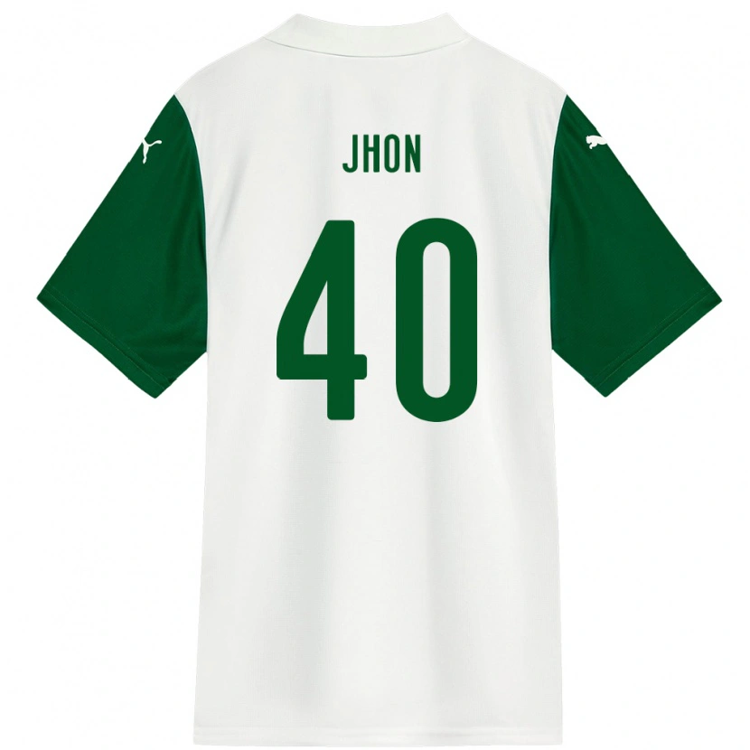 Danxen Børn Jhon Jhon #40 Grøn Hvid Udebane Spillertrøjer 2025/26 Trøje T-Shirt