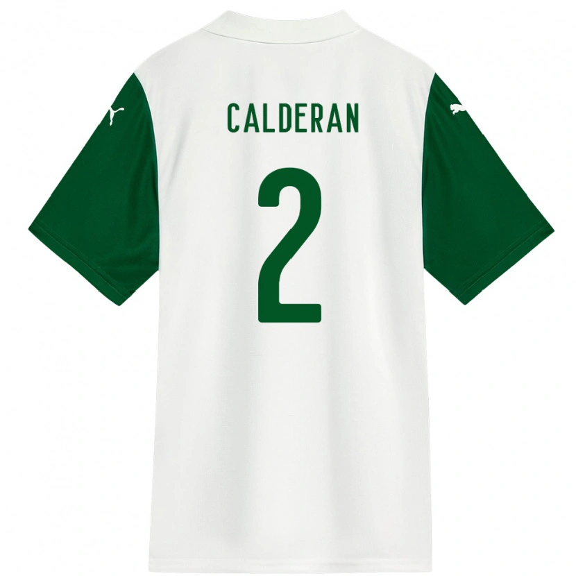 Danxen Børn Bruna Calderan #2 Grøn Hvid Udebane Spillertrøjer 2025/26 Trøje T-Shirt
