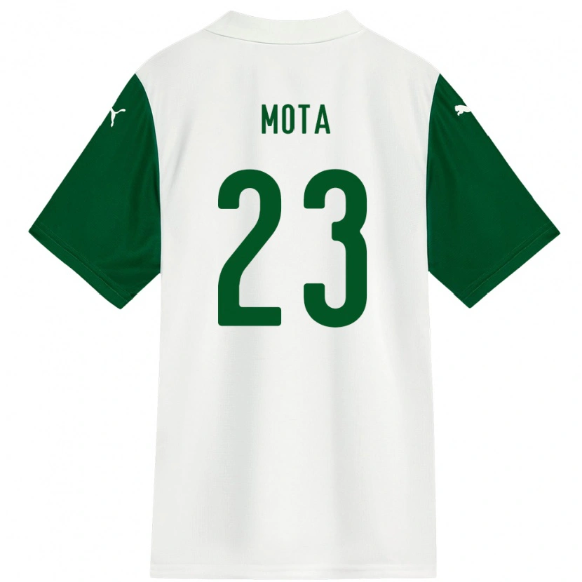 Danxen Børn Flávia Mota #23 Grøn Hvid Udebane Spillertrøjer 2025/26 Trøje T-Shirt