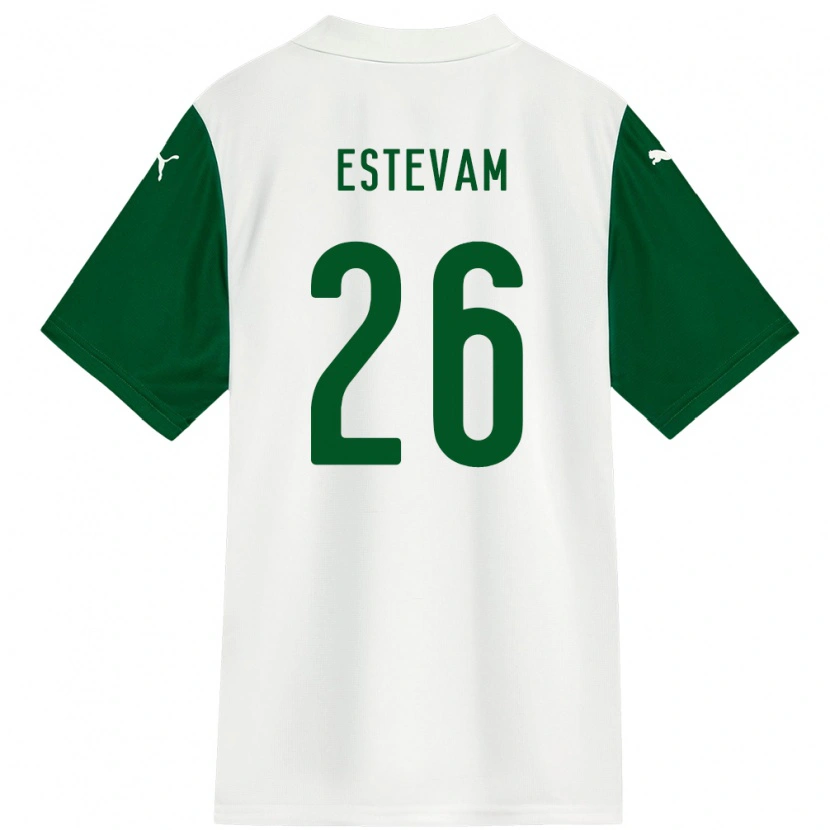 Danxen Børn Laís Estevam #26 Grøn Hvid Udebane Spillertrøjer 2025/26 Trøje T-Shirt