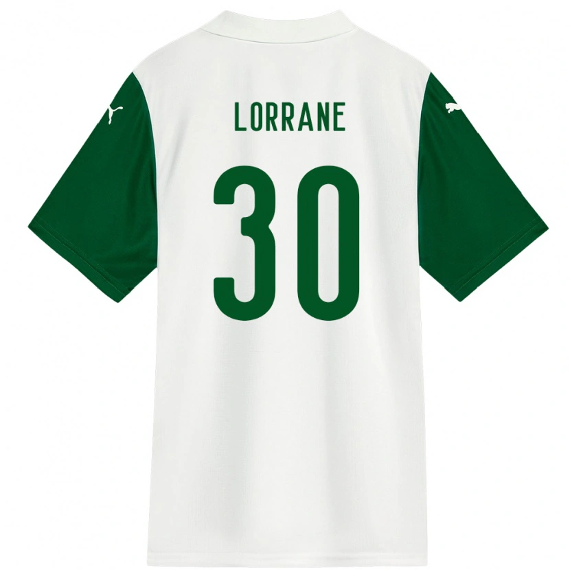 Danxen Børn Lorrane #30 Grøn Hvid Udebane Spillertrøjer 2025/26 Trøje T-Shirt