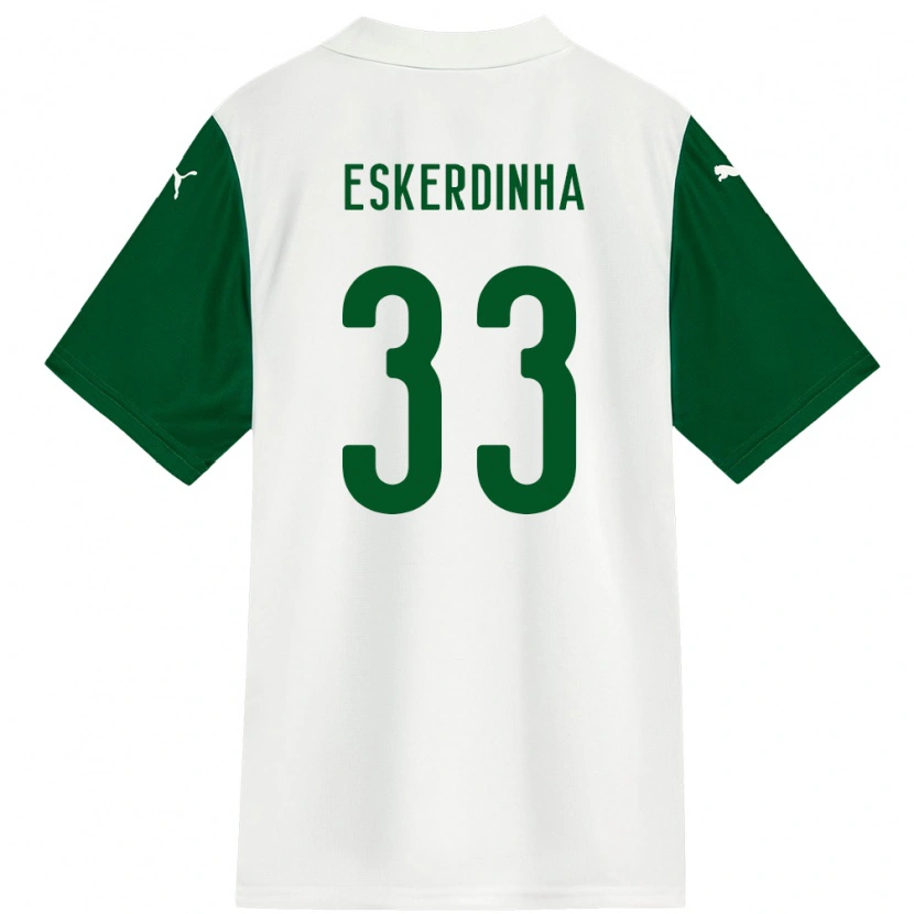 Danxen Børn Eskerdinha #33 Grøn Hvid Udebane Spillertrøjer 2025/26 Trøje T-Shirt