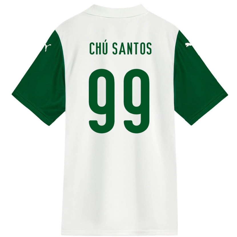Danxen Børn Chú Santos #99 Grøn Hvid Udebane Spillertrøjer 2025/26 Trøje T-Shirt