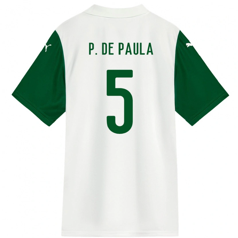 Danxen Børn Patrick De Paula #5 Grøn Hvid Udebane Spillertrøjer 2025/26 Trøje T-Shirt