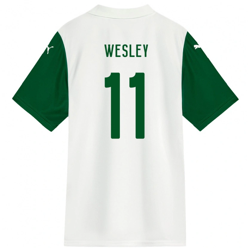 Danxen Børn Wesley #11 Grøn Hvid Udebane Spillertrøjer 2025/26 Trøje T-Shirt