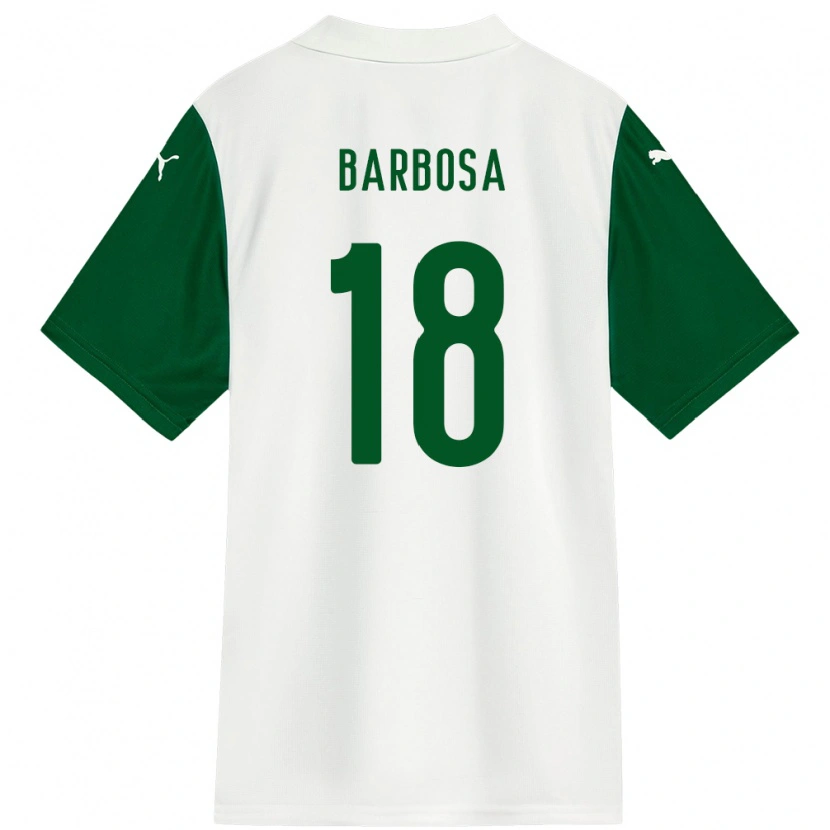 Danxen Børn Danilo Barbosa #18 Grøn Hvid Udebane Spillertrøjer 2025/26 Trøje T-Shirt