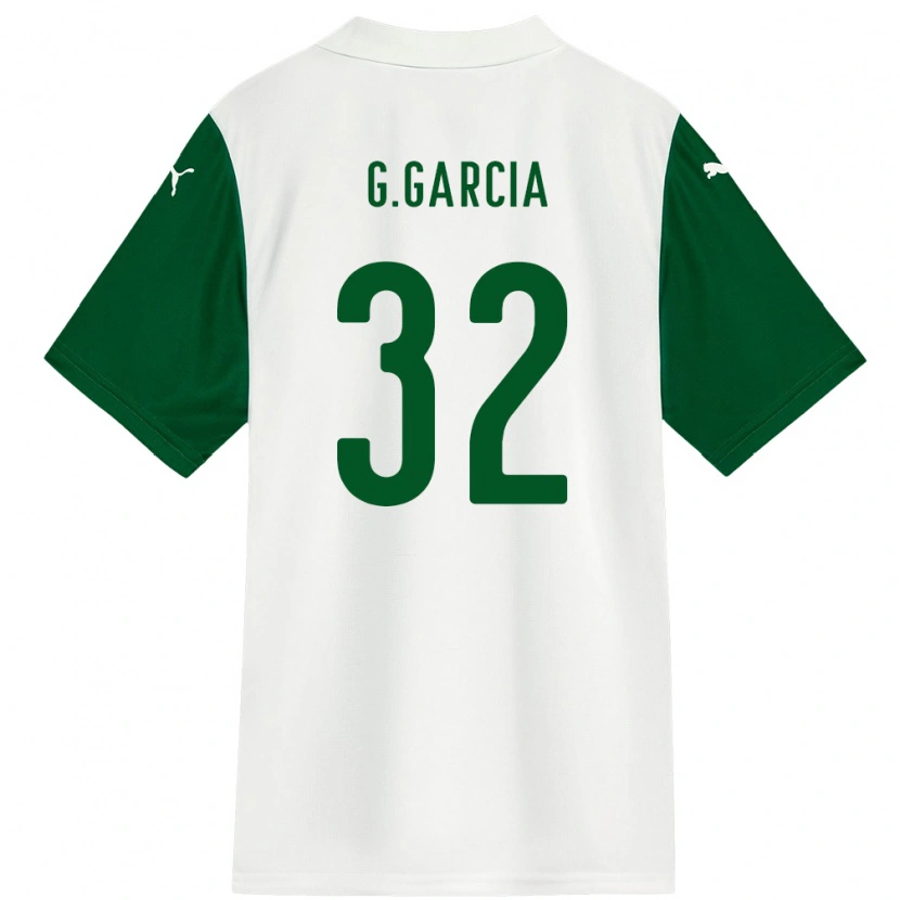 Danxen Børn Gustavo Garcia #32 Grøn Hvid Udebane Spillertrøjer 2025/26 Trøje T-Shirt