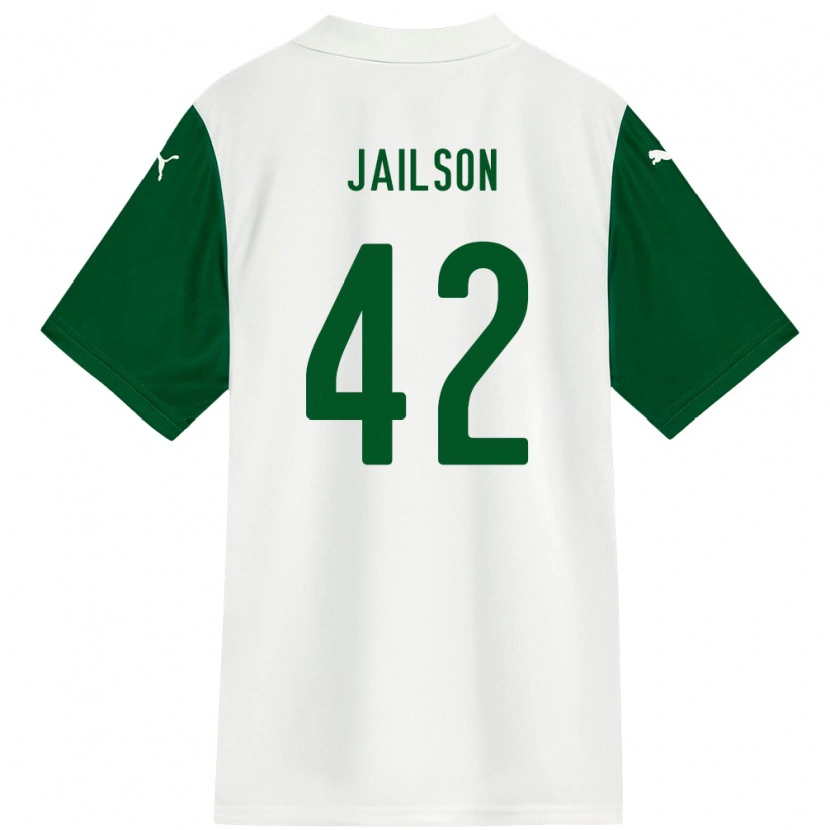 Danxen Børn Jailson #42 Grøn Hvid Udebane Spillertrøjer 2025/26 Trøje T-Shirt