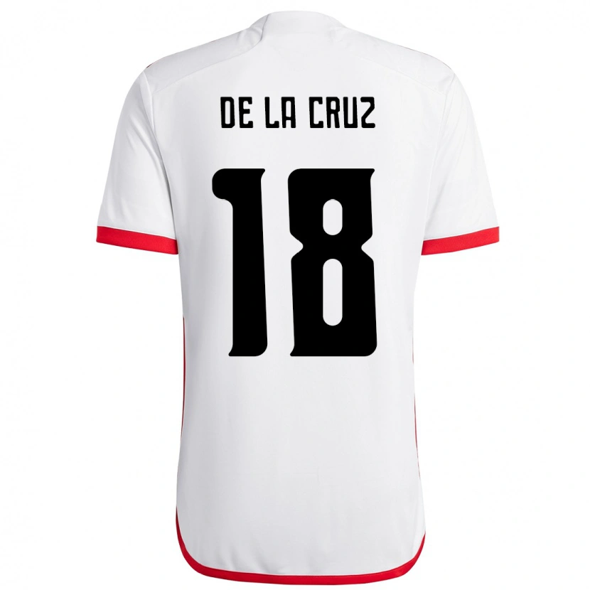 Danxen Børn Nicolás De La Cruz #18 Rød Sort Udebane Spillertrøjer 2025/26 Trøje T-Shirt