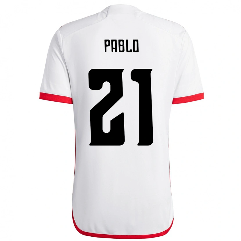 Danxen Børn Pablo #21 Rød Sort Udebane Spillertrøjer 2025/26 Trøje T-Shirt