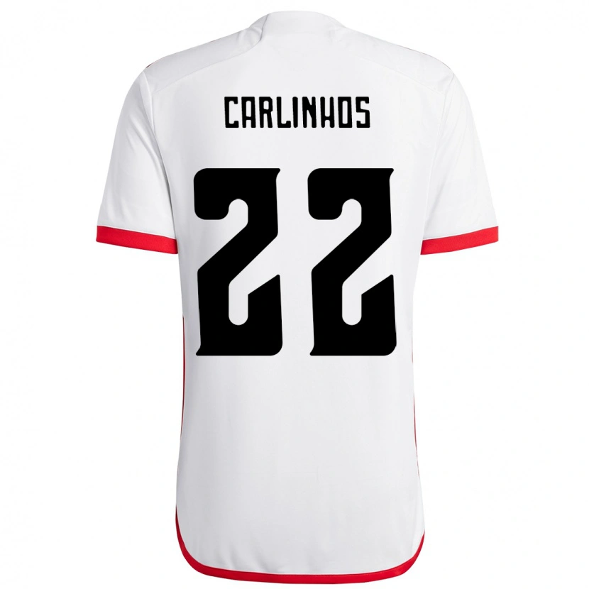 Danxen Børn Carlinhos #22 Rød Sort Udebane Spillertrøjer 2025/26 Trøje T-Shirt