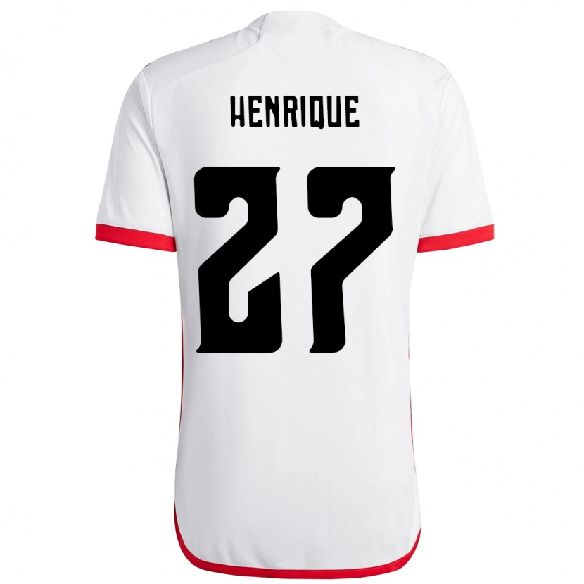Danxen Børn Bruno Henrique #27 Rød Sort Udebane Spillertrøjer 2025/26 Trøje T-Shirt