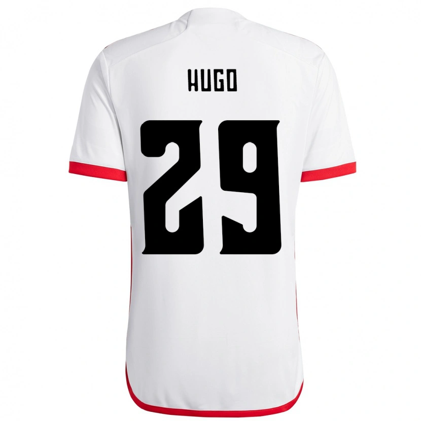 Danxen Børn Victor Hugo #29 Rød Sort Udebane Spillertrøjer 2025/26 Trøje T-Shirt