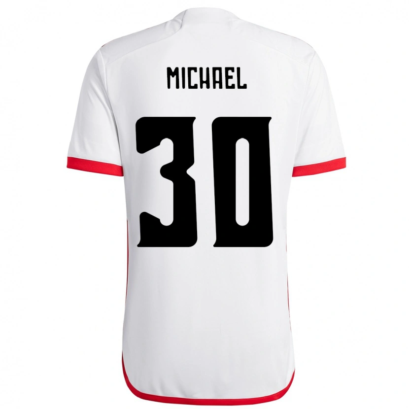 Danxen Børn Michael #30 Rød Sort Udebane Spillertrøjer 2025/26 Trøje T-Shirt