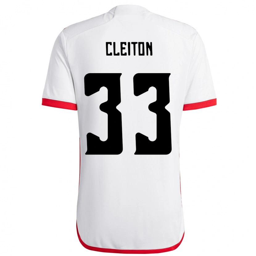 Danxen Børn Cleiton #33 Rød Sort Udebane Spillertrøjer 2025/26 Trøje T-Shirt