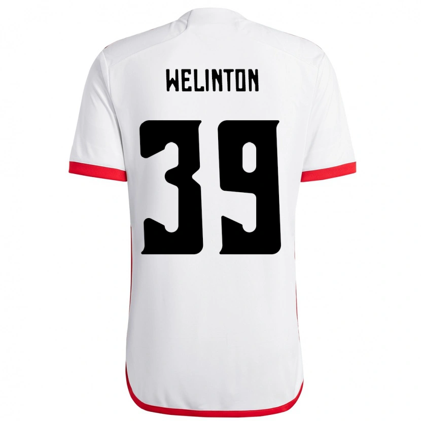Danxen Børn Zé Welinton #39 Rød Sort Udebane Spillertrøjer 2025/26 Trøje T-Shirt