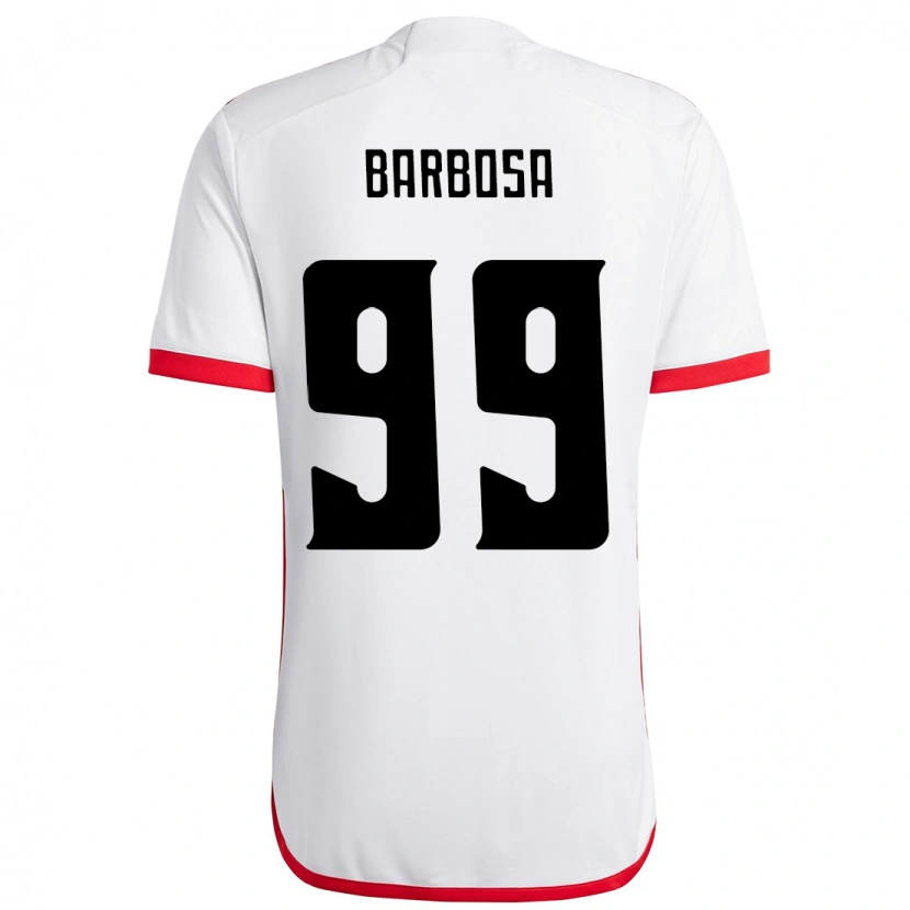 Danxen Børn Gabriel Barbosa #99 Rød Sort Udebane Spillertrøjer 2025/26 Trøje T-Shirt