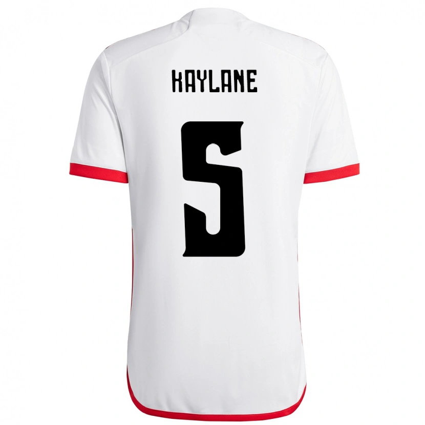 Danxen Børn Kaylane #5 Rød Sort Udebane Spillertrøjer 2025/26 Trøje T-Shirt