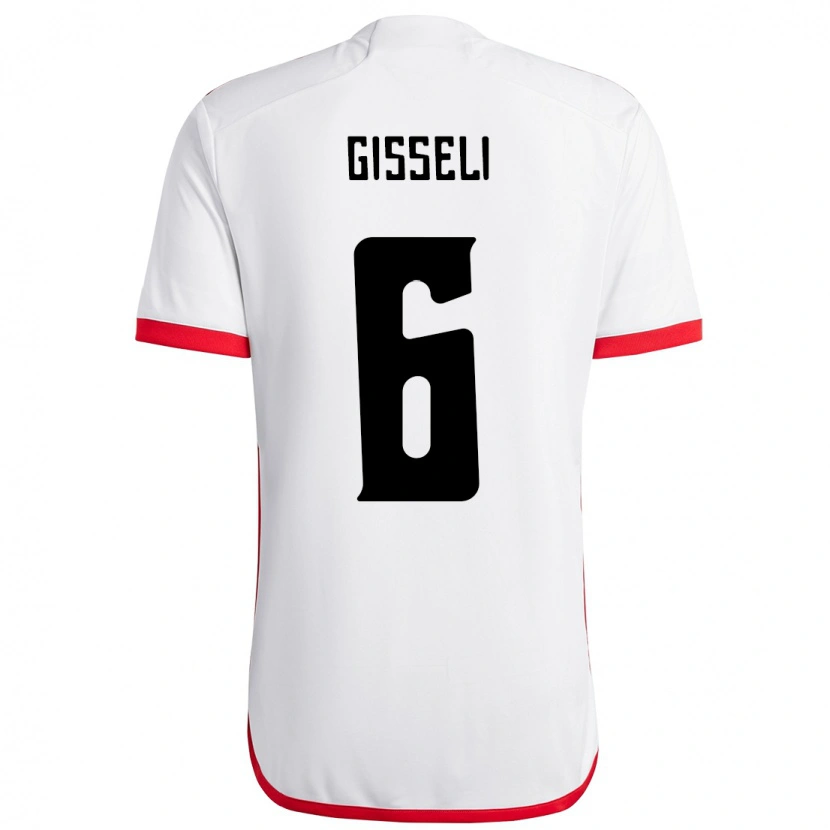 Danxen Børn Gisseli #6 Rød Sort Udebane Spillertrøjer 2025/26 Trøje T-Shirt