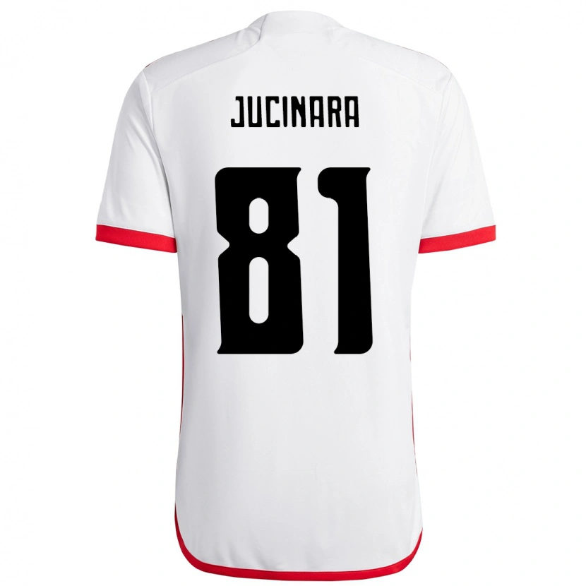Danxen Børn Jucinara #81 Rød Sort Udebane Spillertrøjer 2025/26 Trøje T-Shirt