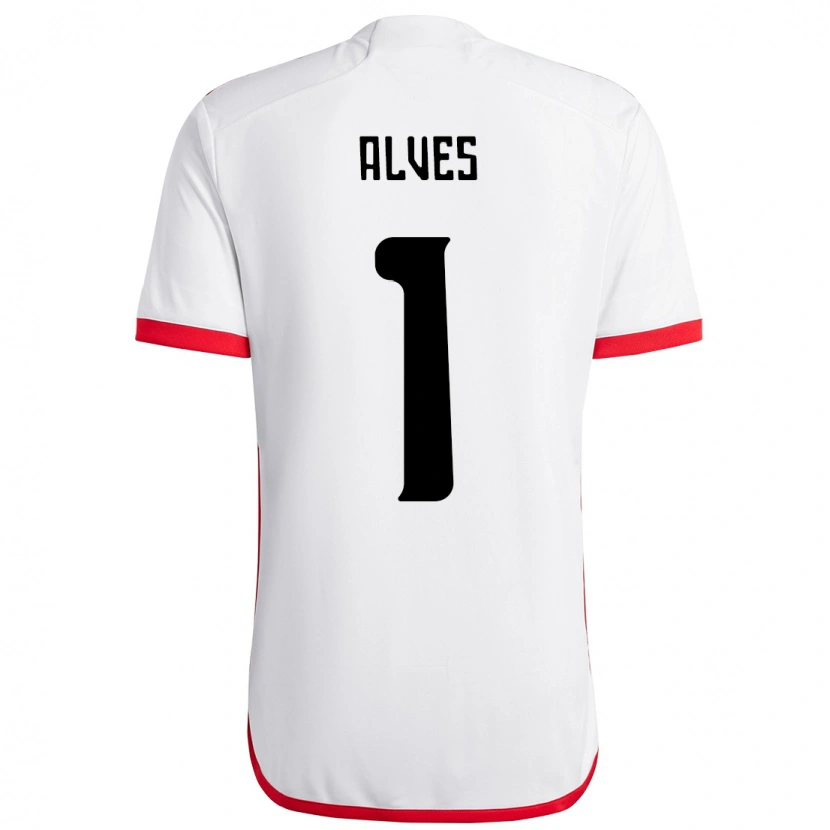 Danxen Børn Diego Alves #1 Rød Sort Udebane Spillertrøjer 2025/26 Trøje T-Shirt