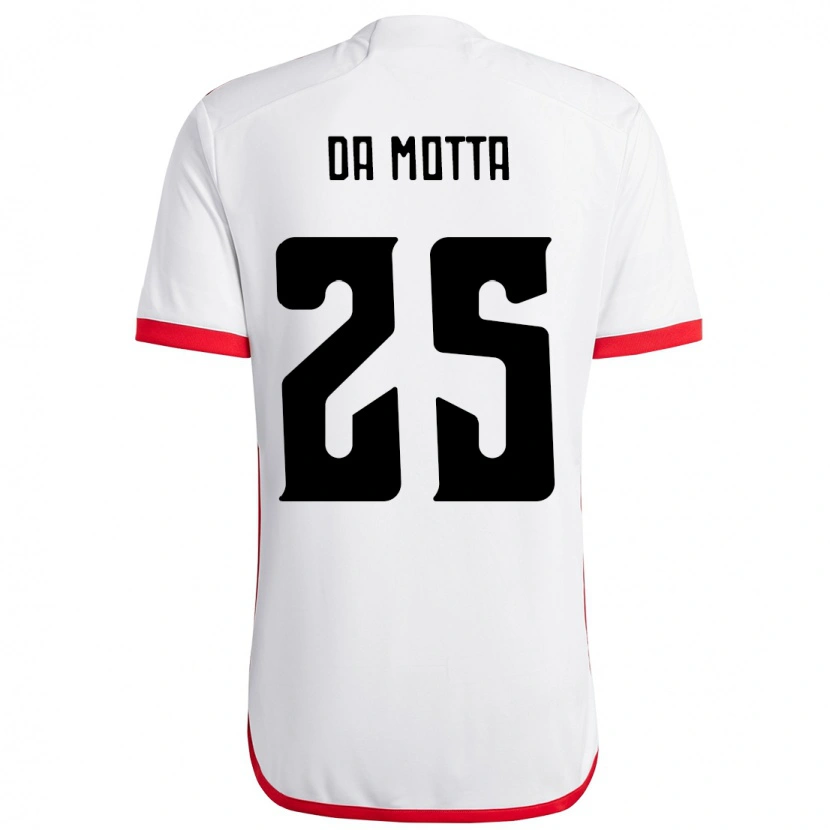 Danxen Børn Piris Da Motta #25 Rød Sort Udebane Spillertrøjer 2025/26 Trøje T-Shirt
