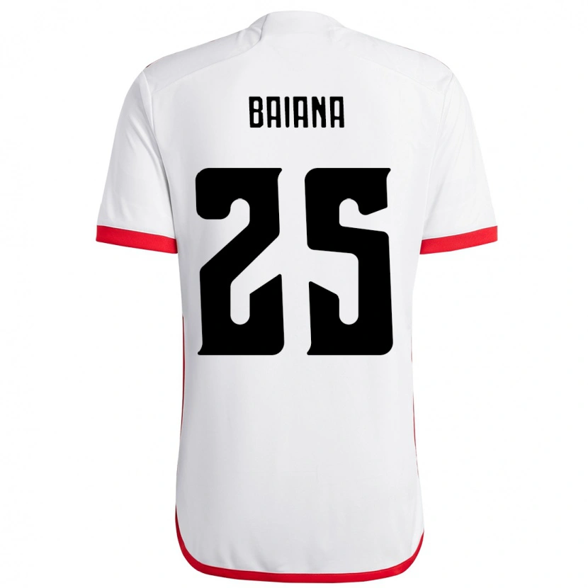Danxen Børn Larissa Baiana #25 Rød Sort Udebane Spillertrøjer 2025/26 Trøje T-Shirt