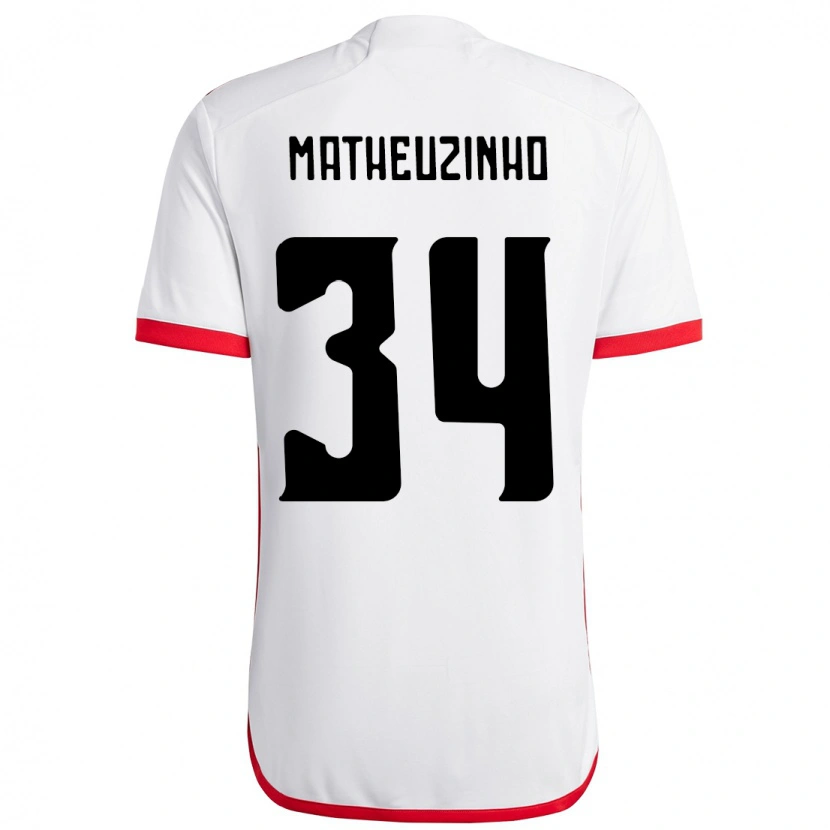 Danxen Børn Matheuzinho #34 Rød Sort Udebane Spillertrøjer 2025/26 Trøje T-Shirt