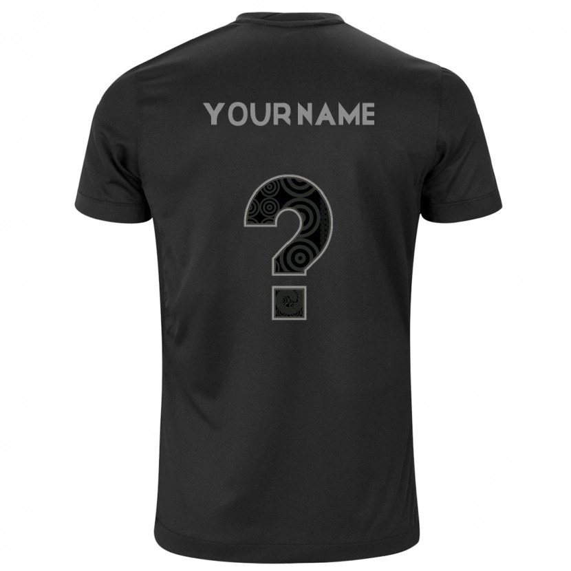 Danxen Børn Dit Navn #0 Hvid Sort Udebane Spillertrøjer 2025/26 Trøje T-Shirt