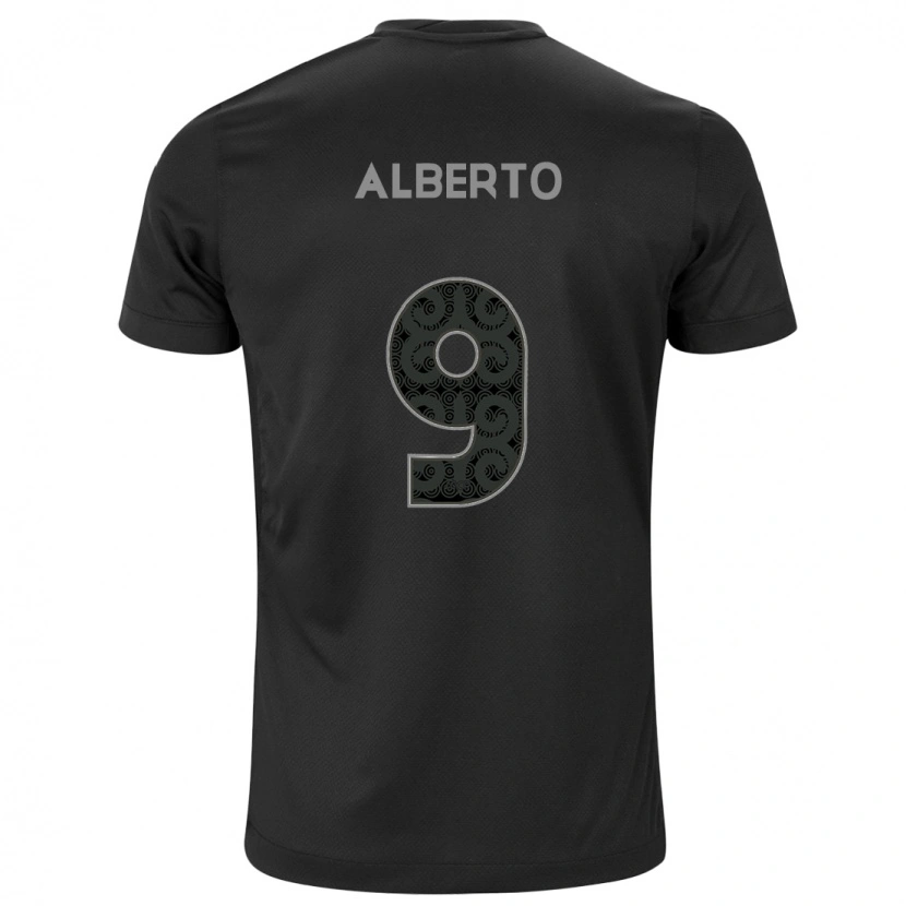 Danxen Børn Yuri Alberto #9 Hvid Sort Udebane Spillertrøjer 2025/26 Trøje T-Shirt