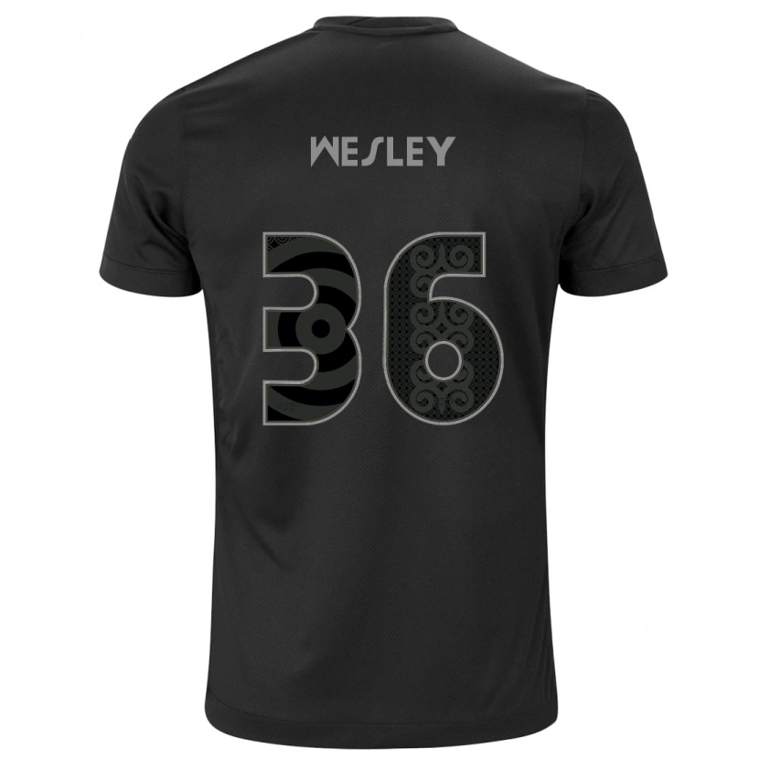 Danxen Børn Wesley #36 Hvid Sort Udebane Spillertrøjer 2025/26 Trøje T-Shirt