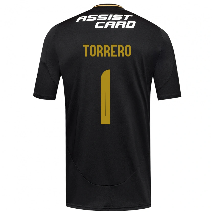 Danxen Børn Ryann Torrero #1 Sort Hvid Gul Udebane Spillertrøjer 2025/26 Trøje T-Shirt