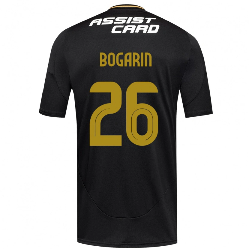 Danxen Børn Dahiana Bogarín #26 Sort Hvid Gul Udebane Spillertrøjer 2025/26 Trøje T-Shirt
