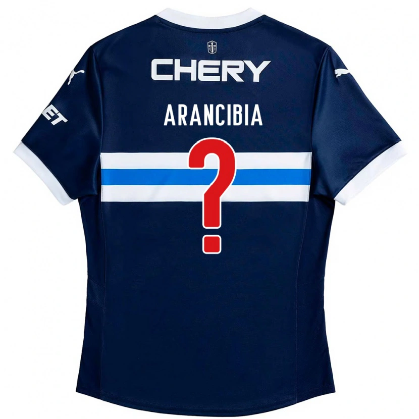Danxen Børn Carlos Arancibia #0 Sort Blå Udebane Spillertrøjer 2025/26 Trøje T-Shirt