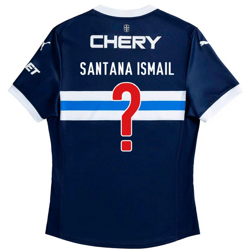 Danxen Børn Benjamin Santana Ismail #0 Sort Blå Udebane Spillertrøjer 2025/26 Trøje T-Shirt