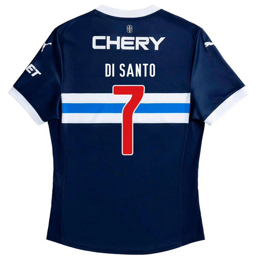 Danxen Børn Franco Di Santo #7 Sort Blå Udebane Spillertrøjer 2025/26 Trøje T-Shirt