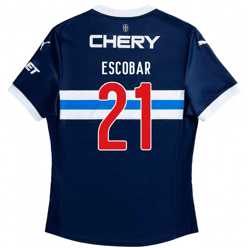 Danxen Børn Dylan Escobar #21 Sort Blå Udebane Spillertrøjer 2025/26 Trøje T-Shirt