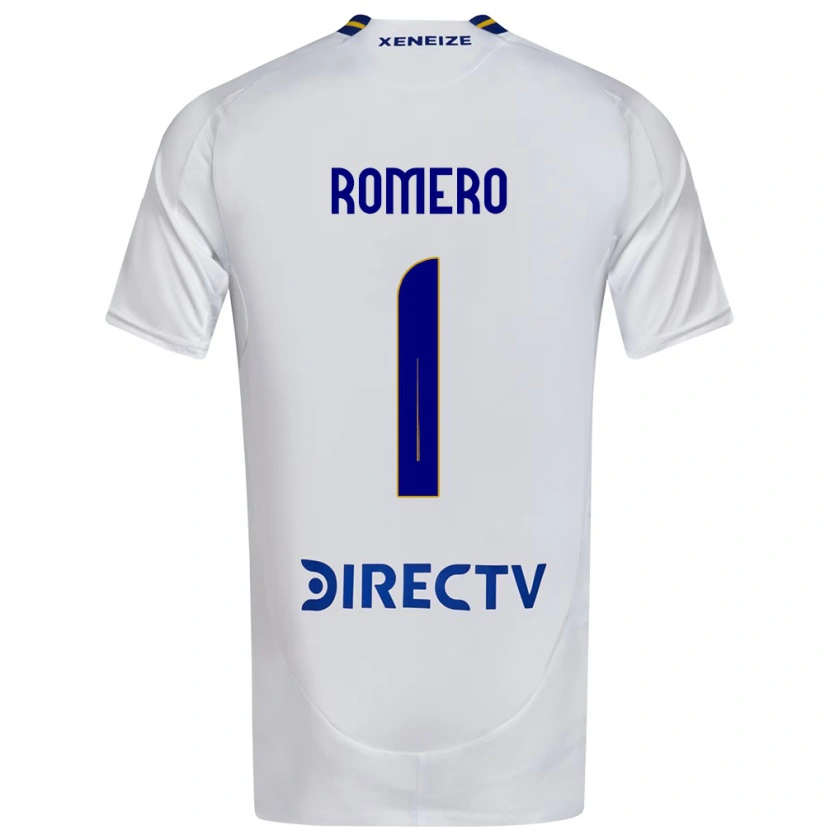 Danxen Børn Sergio Romero #1 Royal Blå Gul Udebane Spillertrøjer 2025/26 Trøje T-Shirt