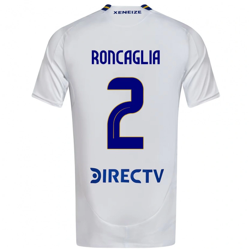 Danxen Børn Facundo Roncaglia #2 Royal Blå Gul Udebane Spillertrøjer 2025/26 Trøje T-Shirt