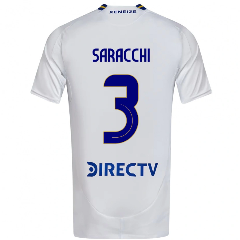 Danxen Børn Marcelo Saracchi #3 Royal Blå Gul Udebane Spillertrøjer 2025/26 Trøje T-Shirt
