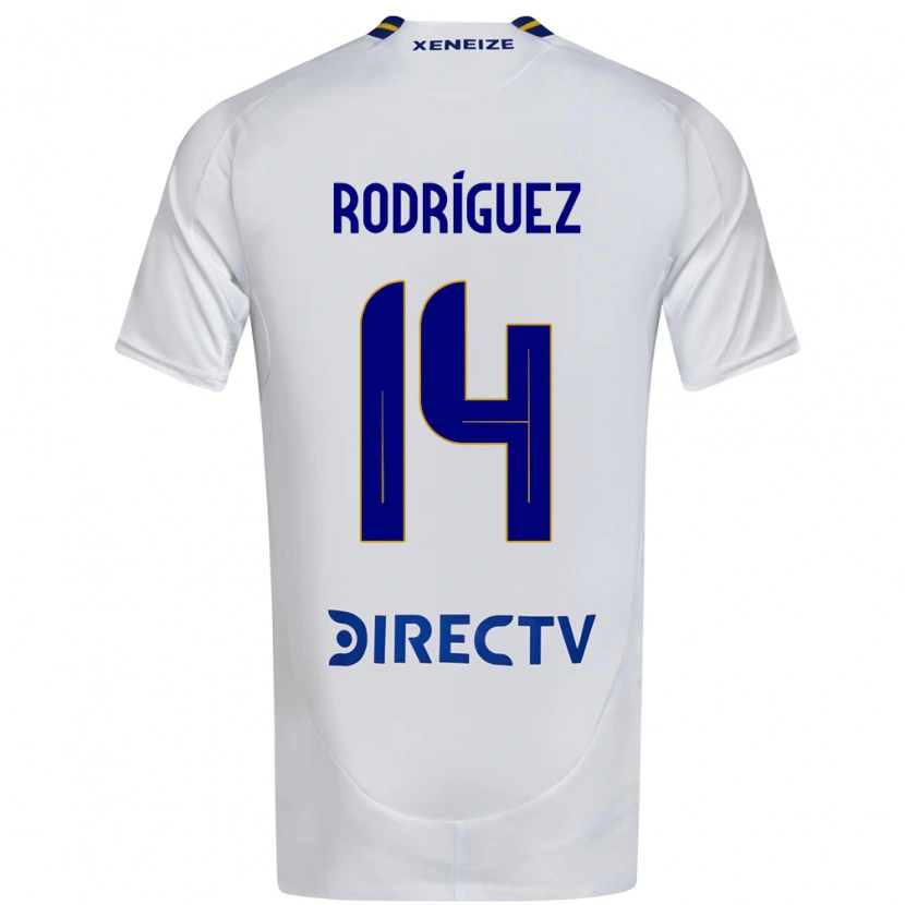 Danxen Børn Isaías Rodríguez #14 Royal Blå Gul Udebane Spillertrøjer 2025/26 Trøje T-Shirt