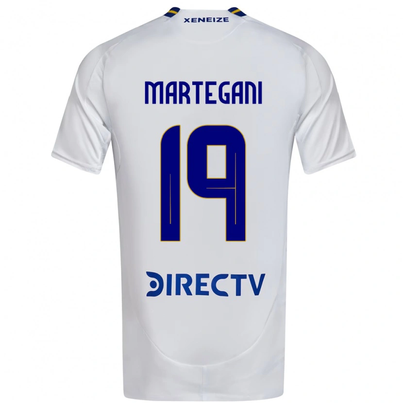 Danxen Børn Agustín Martegani #19 Royal Blå Gul Udebane Spillertrøjer 2025/26 Trøje T-Shirt