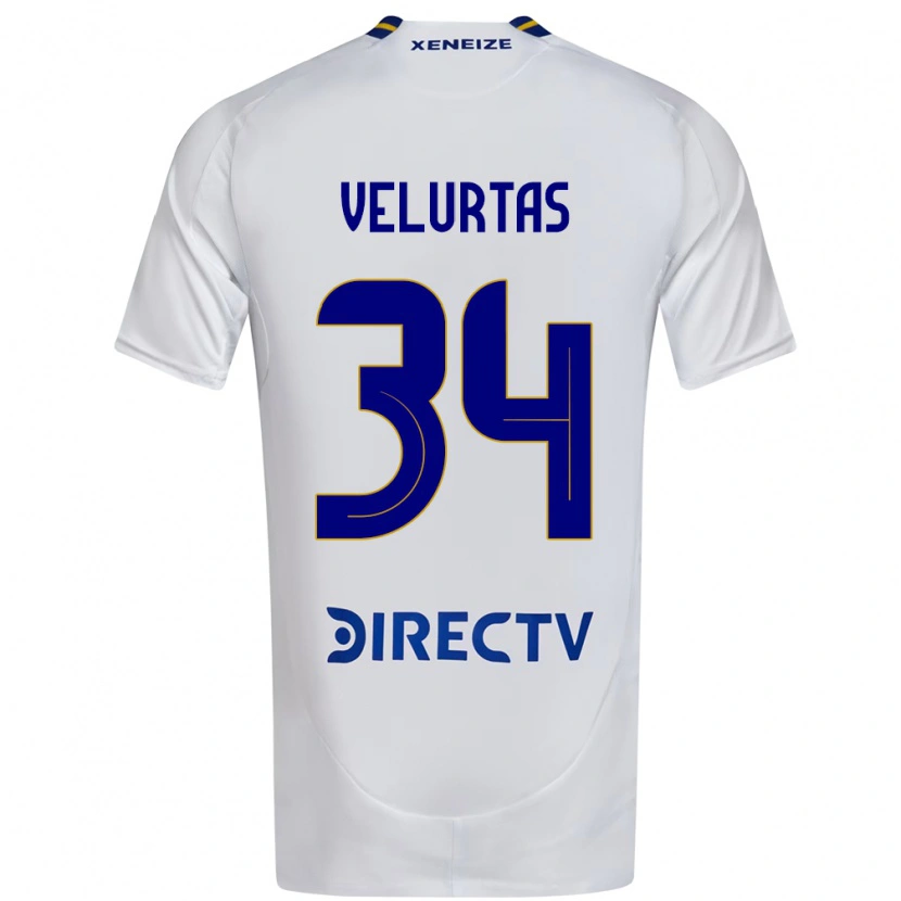 Danxen Børn Pedro Velurtas #34 Royal Blå Gul Udebane Spillertrøjer 2025/26 Trøje T-Shirt